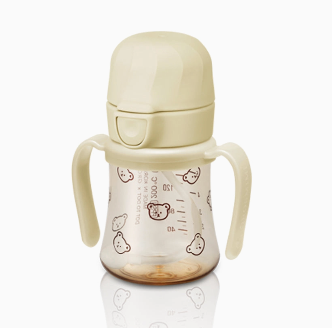 Grosmimi Ppsu Straw Cup with Flip Top & Weight - 6oz (200ml)