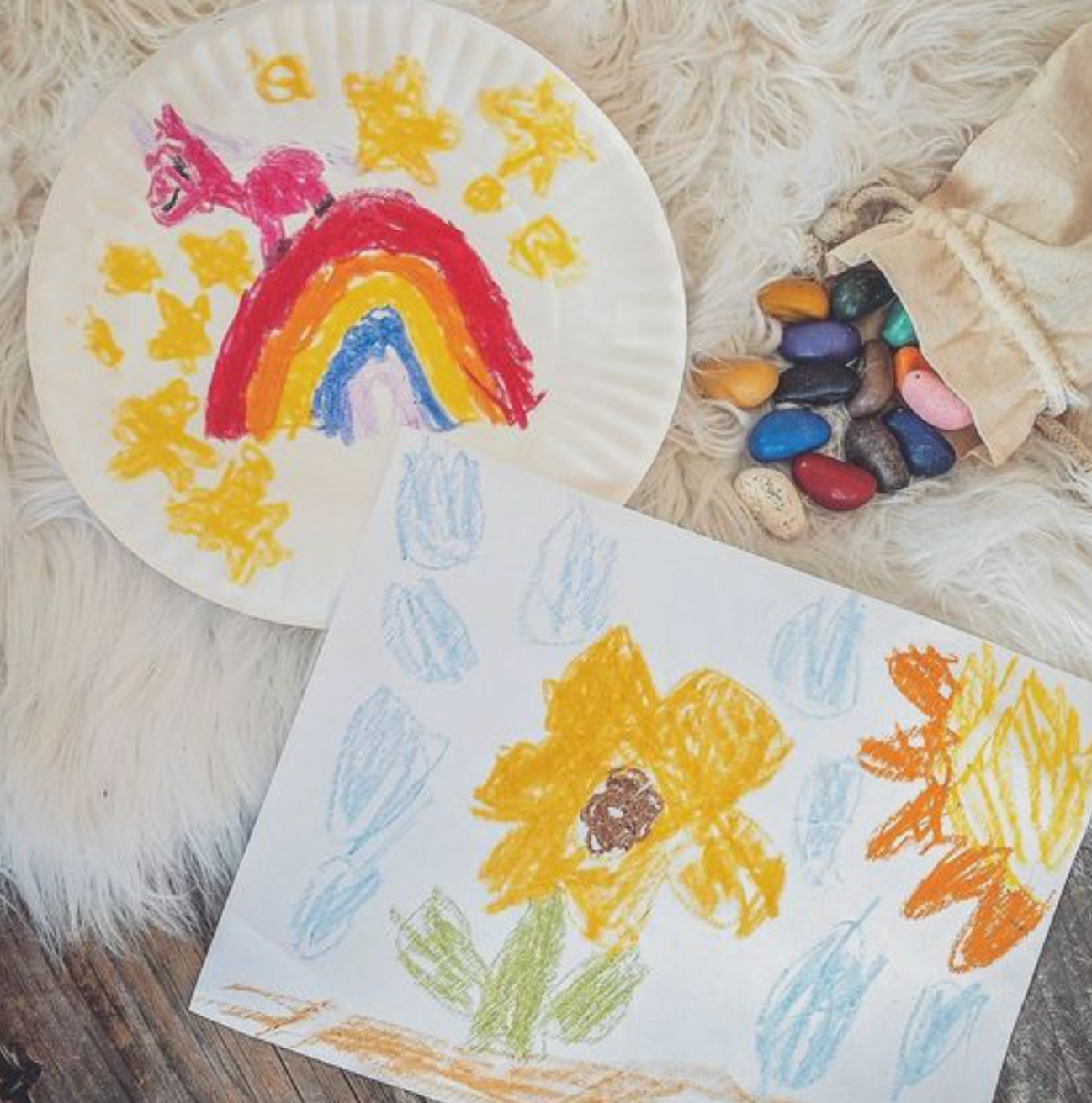 32 Colors in A Muslin Bag - Soy wax Crayon