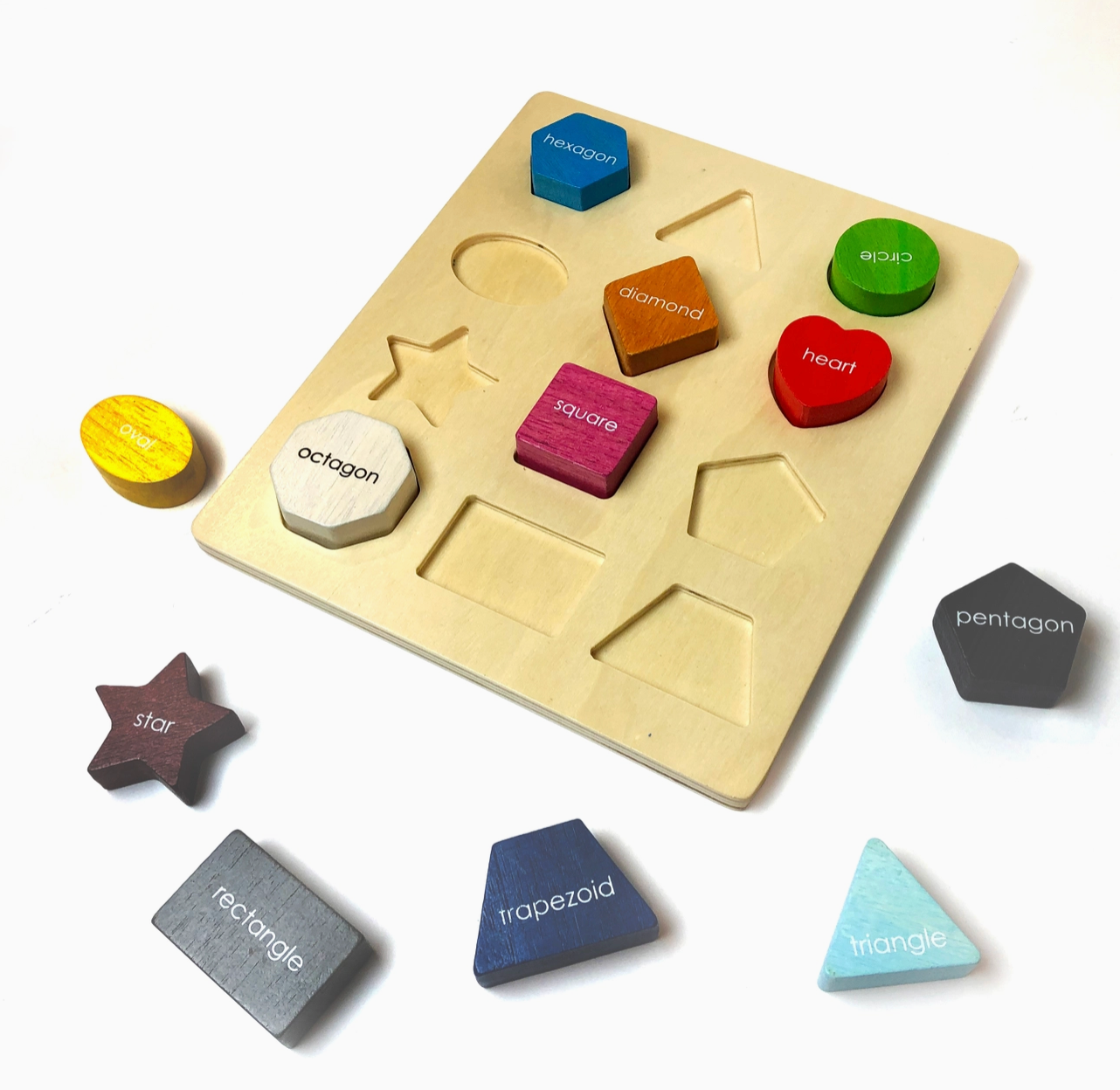 >BeginAgain-Basic Shape Sorter 12-Piece Educational Toddler Toy & Puzzle