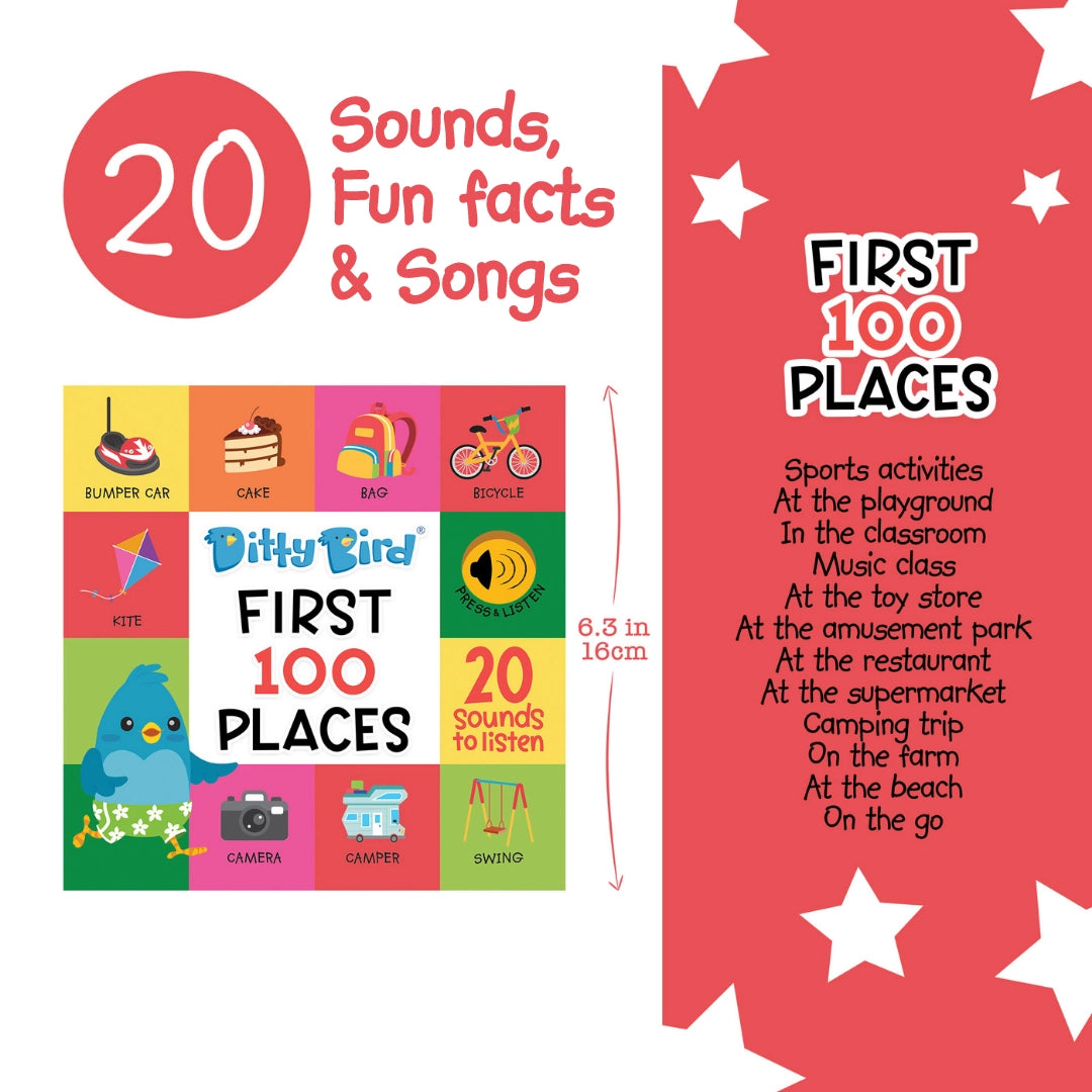 Ditty Bird Baby Sound Vocabulary Book: First 100 Places