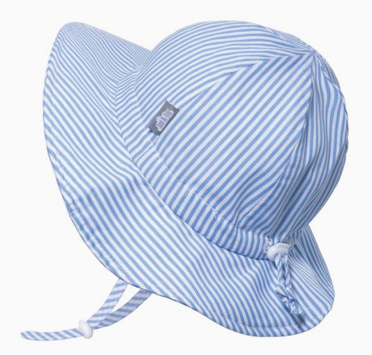 Blue Stripes | Cotton Floppy Sun Hat